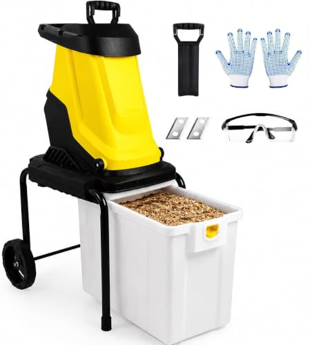 XUXIAO Broyeur de Feuilles et Branches Électrique, Vitesse 4500 TR/Min 40m