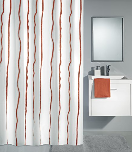 Kleine Wolke 4995453305 Duschvorhang Naomi, 180 x 200 cm, Rubin