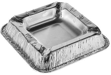 PAPSTAR Aschenbecher, Alu eckig 1,9 cm x 12,5 cm x 12,5 cm Menge: 400 St