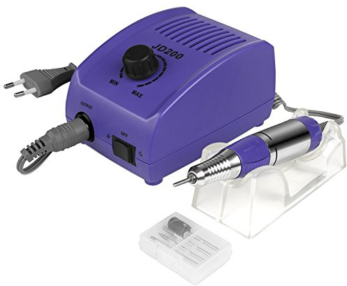 JSDA Ponceuse Ongles Professionnelle Pour Manucure Pédicure, Ponceuse à Ongles Electrique Conçue En Allemagne Pour Les Soins Des Ongles, 0 à 30000 RPM, Violet