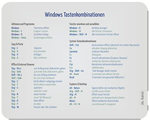 m. kern Mousepad Shortcut Windows