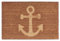 Relaxdays Felpudo Ancla Coco, 1,5x60x40 cm, Antideslizante, Rectangular, para entradas, Fibras de Coco, Goma, Natural