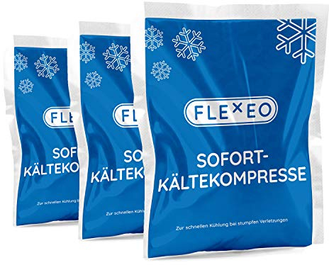 FLEXEO Sofortkältekompresse 13 x 8 cm klein Sofort-Kältekompresse Kälte-Sofort-Kompresse Kühlpack Kühlakku Kältekompresse Kühlkompresse Instant Ice Bag Einmal Kühl-Kompresse Kühlpacks Quick