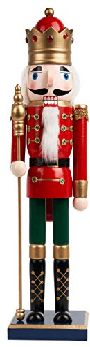 THE TWIDDLERS Large Christmas Nutcracker Soldier Ornament 50cm / 20, Premium Wood Material with Moveable Parts, Festive Traditional Xmas Decoration