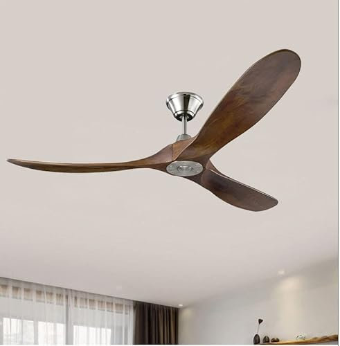 Ventilateur Au Plafond Ventilateur de plafond vintage en bois vintage 52 60 70 pouces avec télécommande N ° de ventilateurs de plafond en bois clair avec lampe lumineuse Dc FANS 220V 110V Ventilateur
