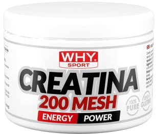 WHY SPORT CREATINA 200 MESH - Creatina - Pre Workout - Integratore Alimentare a Base di Creatina Monoidrato - 200 g