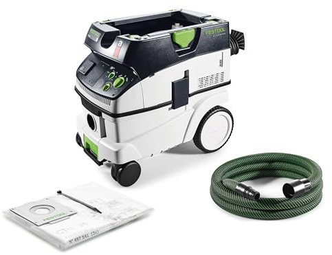 Festool Absaugmobil CTH 26 E CLEANTEC (mit Hauptfilter, Sicherheits-Filtersack, Saugschlauch glatt Ø 27/32 x 3,5 m)