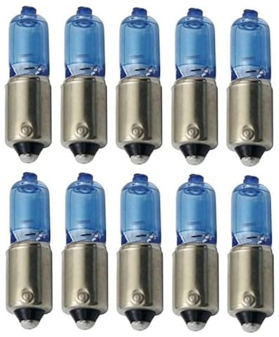 10x Stück SUPER WHITE H10W BA9s 12V 10Watt Glühbirnen Halogen Lampen Metall Bajonettsockel Innenraumleuchte Standlichtlampen für Ringe Angel Eyes - Hallenwerk