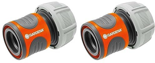 Raccordo per Tubo Gardena da 19 Mm (3/4 Pollice): Raccordo Ad Innesto per L'Estremità Iniziale del Tubo, Stagno, Impugnature Scanalate, (18216-20) (Confezione da 2)