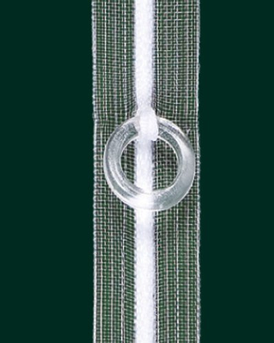 Ringband 15mm breit, transp./optisch weiß, Rapport (Ringabstand) 15 cm/Aufmachung 10 m