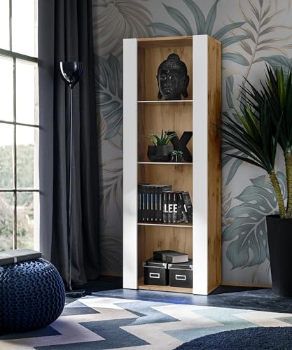 Komodee Vitrine Tivoli Weiß/Wotan 55x159x35 cm