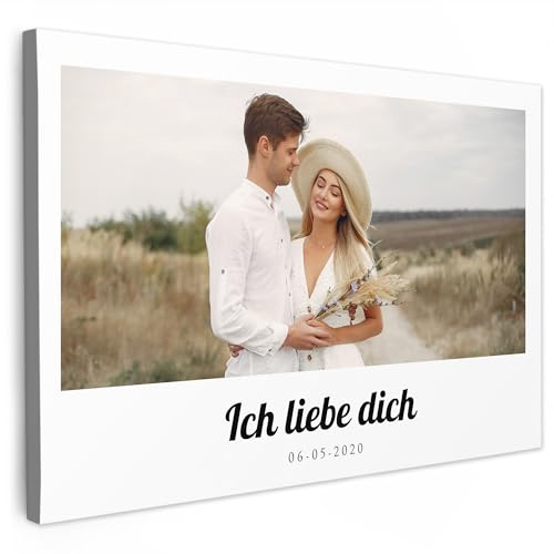 MuchoWow© Leinwand mit eigenem Bild Groß XXL Deko Schlafzimmer Aesthetic | 120x80 cm - personalisierte Leinwandbilder Wohnzimmer Gemälde Foto Geschenk Living Room Decoration im Rahmen