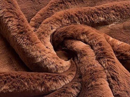 Super luxuriöser Kunstfellstoff, superweiches Mahagoni, 1/8 m