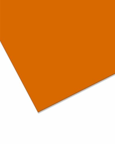 nattmann GS farbig, 3mm - vielseitig einsetzbare, bruchfeste Acrylglasplatte für Lichtobjekte und mehr, Markenqualität in 12x25 cm - orange transparent (2C04)