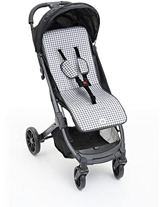 Colchoneta Silla de Paseo Universal Transpirable Ideal para Verano con tejido 3d Cojín Silla de Paseo para el Cochecito o Silleta - danielstore (1.0 VICHY GRIS)