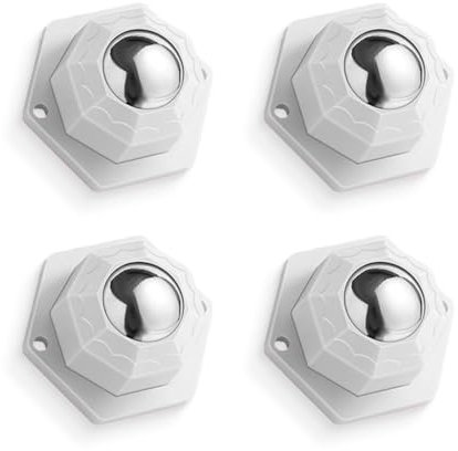 VEOIRXU 4 Pezzi Ruote per Mobili Pesanti - Rotelle Adesive a 360° Con Carico 200kg - Ruote Girevoli Autoadesive per Spostare Mobili