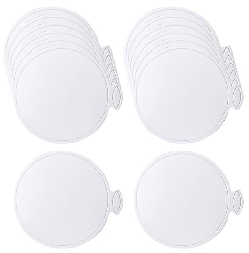 FSSTUD Lot de 100 petites planches à gâteau rondes de 9 cm pour cupcakes, cupcakes, cupcakes, mini desserts, fêtes d'anniversaire, gâteaux en papier pour mariage, blanc