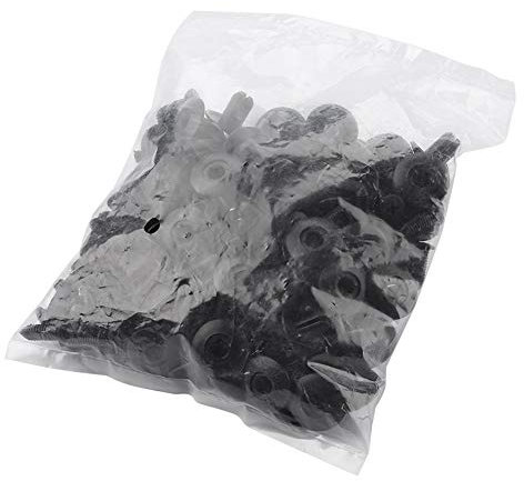ETAINGYEUN Rivetti in plastica universali per Auto Neri, 100 Pezzi, Fori da 8 mm, Clip di Fissaggio per paraurti