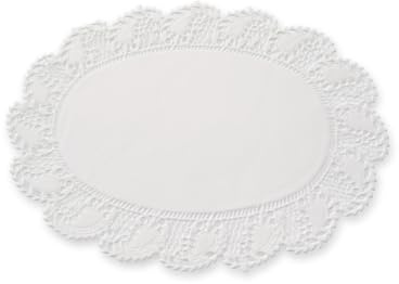 FRANZ MENSCH 2000 Stück Hygostar Tortenspitzen oval, L: 23cm, B: 16cm, hochweiß, Karton, Tortenspitzen, Tortendeckchen, Spitzenpapier