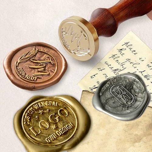 Siegelstempel Personalisiert Wachssiegelstempel für Hochzeiten zum Gestalten von Hochzeitseinladungsumschlägen Wein-Dekoration und Weihnachtsgeschenken