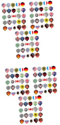 Supvox 2 Sätze Pfeilschwanz Flights Darts Dartpfeile Darts Set Dartszubehoer Darten Darts Ringlicht Dartsset Flugschutz Flügel Zubehör Kreativer Das Haustier 75 Stück * 2