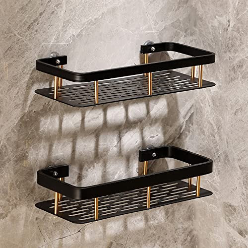 Shower Caddy,Aluminum Multifunctional Corner Bathroom Shelf Washstand Storage Shelf Wall Mounted Shelves Kitchen Shelf/Double-Layer