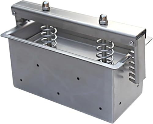 Molde for prensar jamón y fiambres, de acero inoxidable con resorte de doble compresión, ideal for sándwiches caseros, carne, tocino, ollas a presión, calderas, sartenes y estufas.(20x10x7cm)