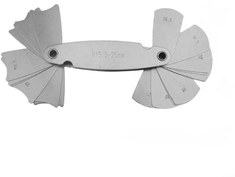 Robusta herramienta de medición de radio diseñada para medir el paso de la pieza de trabajo con precisión (R15.5-25)