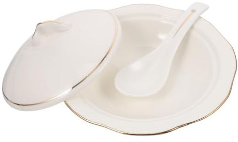 Toyvian Bol à Soupe Céramique Avec Couvercle Marmite Pour Cuisine Ustensiles De Vaisselle