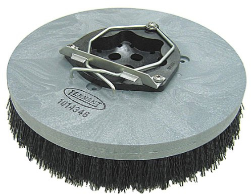 Tennant 16 Polypropylene Floor Broom Brush, Grey, Hard Bristles, Includes Handle & Holder