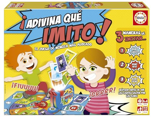 Educa - Adivina qué Imito | Juego de Mesa Familiar de Mímica | 3 Modos de Juego | Juegos de Mesa Entretenido y Creativo | A Partir de 6 años (16987)