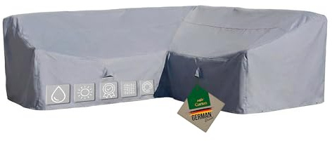 Mehr Garten Housse salon de jardin repas 237x237x100 cm | Oxford 600D imperméable, anti-UV, résistant à la déchirure avec cordon de serrage