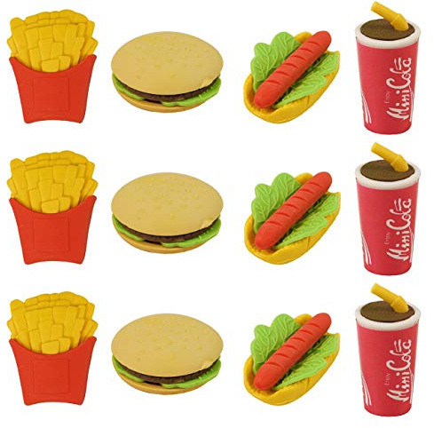 PartyPack Radiergummi Kinder Kindergeburtstag Gastgeschenke - 12x - perfektes Mitgebsel, Ideal zum Schulanfang, Kinder Partygeschenke, Kindergeburtstag Gastgeschenke.