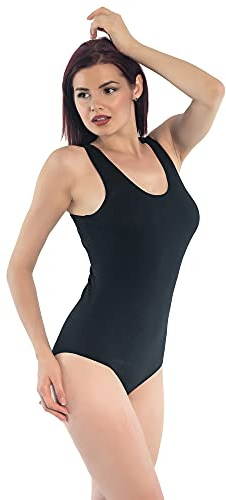 Magi Damen body ärmellos Sommer Trägertop aus Baumwolle mit optimale Passform