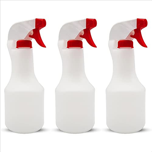 INOX® 3 Stk Sprühflasche 500ml leer - Lösungsmittelbeständig - Ideal geeignet für Desinfektionsmittel, Reinigungsmittel oder als Wassersprühflasche für Pflanzen - Spray Flaschen