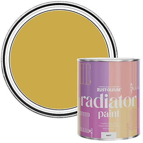 Rust-Oleum Yellow Heat Resistant Radiator Paint in Matt Finish - Lemon Jelly 750ml (SHDRCT1157)