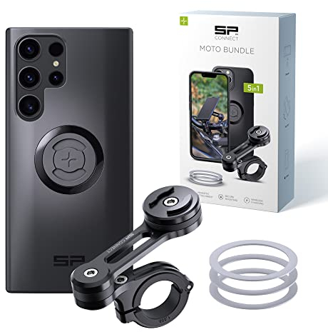 SP CONNECT Moto Bundle | SPC+ | kompatibel mit Samsung S23 Ultra | Handyhalter für Motorrad Bike Moped Roller | Gadget Halterung für Navi