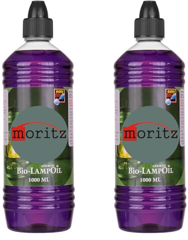 Moritz 2 Liter Bio Lampenöl lila farbig für Öllampen Bambusfackeln Gartenfackel und Wandfackeln