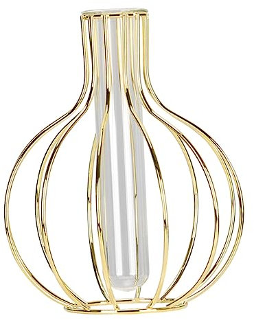 NOLITOY Jarrón De Hierro Galvanizado Maceta Hidropónica Contenedor para Plantas Florero De Vidrio Adorno De Mesa