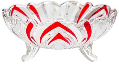 susiodeu Frutero de Cristal, versátil y fácil de Limpiar para hogares Modernos, duraderos y fiables, Accesorios para el hogar Modernos, Rojo