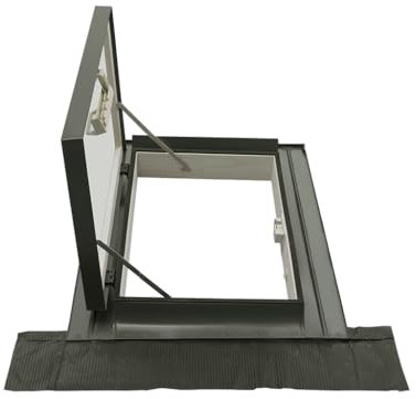 Lucernario CLASSIC LIBRO PLUS | Finestra per uscita sul tetto | Apertura laterale con blocco anta a 90° | Vetrata Antigrandine + Antinfortunistica | Made in Italy | 55x78 Base x Altezza