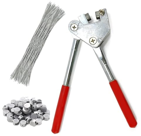 Kit de Pinces à Plomber, 165 mm Tenailles Pinces D'étanchéité, 80 Plombiers, 80 Fils à Plomber pour Compteurs D'eau, Compteurs D'électricité, Ogistique