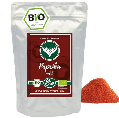 Azafran BIO Paprika Pulver mild gemahlen spanisch Delikatess Paprikapulver (edelsüß) 500g
