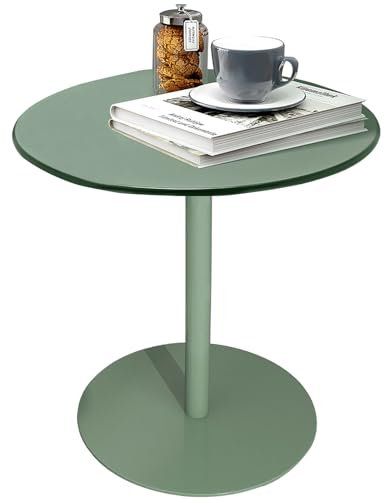 Moderner Stehtisch Küchen-Esstisch runder Kneipentisch Esszimmer Heimküchentisch Bar mit grüner Tischplatte aus Metall und Eisen hoher Tisch (Größe: 70 x 70 x 105 cm)