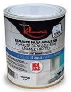 Droquimur. Esmalte especial azulejos Base agua 750 Ml Color blanco con tres acabados a elegir, brillante,mate y satinado. (BRILLANTE)