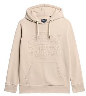Superdry Herren Hoodie mit geprägter Grafik Chateau Grau XXL