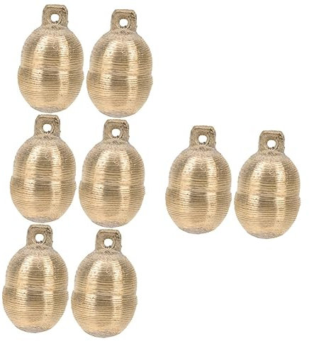 BUGUUYO 8 STK kupferne Glocke kuhglocke Cattle Bell hundeglocke Kätzchenhalsband mit Glöckchen Anti-verlorene Glocke Glocken für Hundehalsbänder Glocke für Hundehalsband Messing Golden