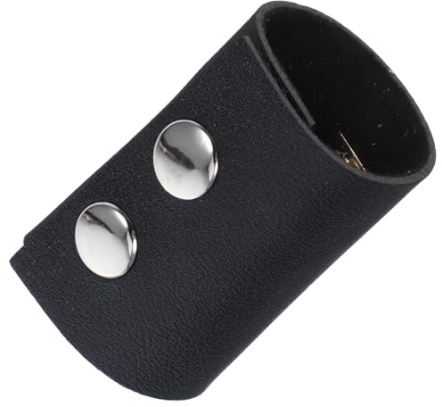 LALADEFIEE Haargummi aus Leder Flach für Dickes Haar Haarband für Mädchen Schlichtes Lederhaarband mit Metallverschluss Haaraccessoire für Schule Party und Reisen Zufällige Farbe