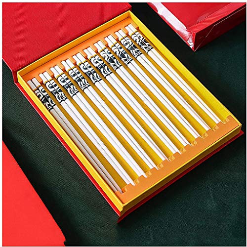 Palillos, palillos chinos Chopsticks Japanese Porcelain Chopsticks Gift Set with Gift Box Ceramics Reusable Chopsticks Dishwasher Safe Easy to Clean Non-Slip High-Grade Bone,B-10 Pairs(B,10 pairs)