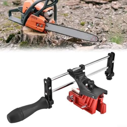 Advokingtap Afilador de motosierra de metal con manivela de mano, herramienta de plantilla, afilador de cadena de motosierra para la mayoría de motosierras y sierras eléctricas
